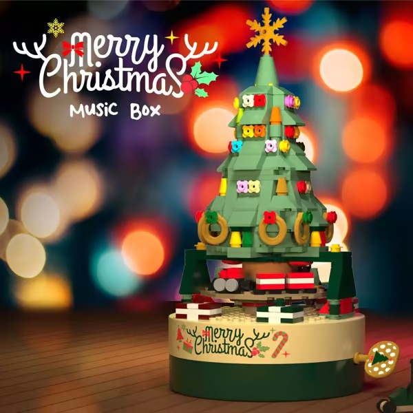 Christmas Tree Music Box Built With 360 Building Blocks