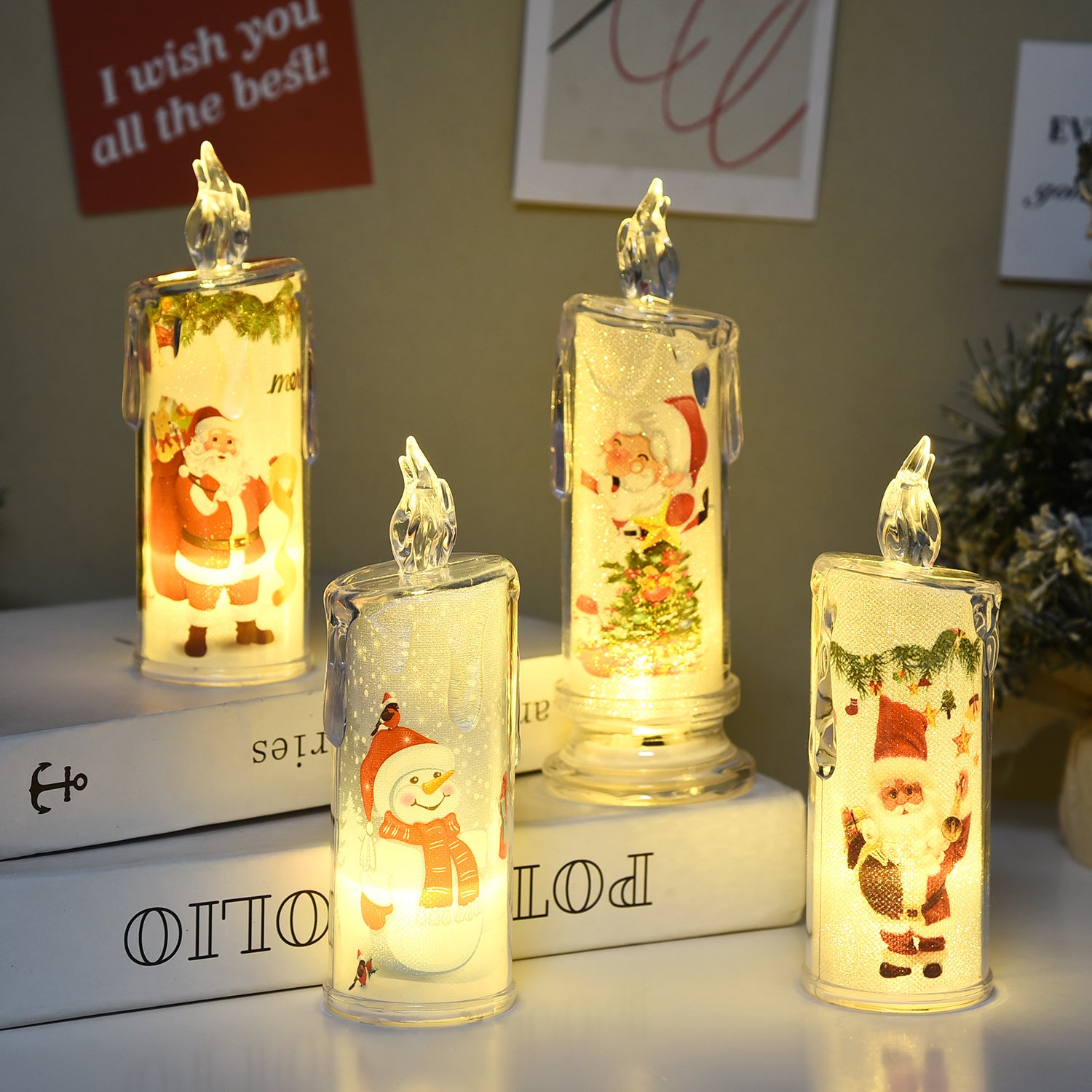 Christmas LED Simulation Atmosphere Candle