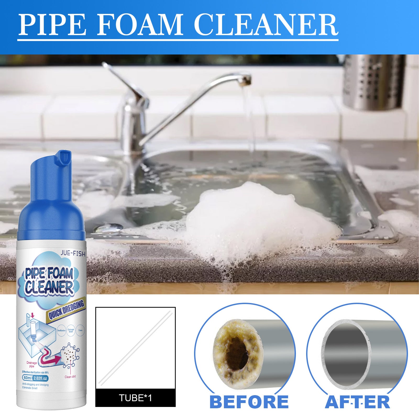 Powerful Drain Cleaner Foam Cleaner