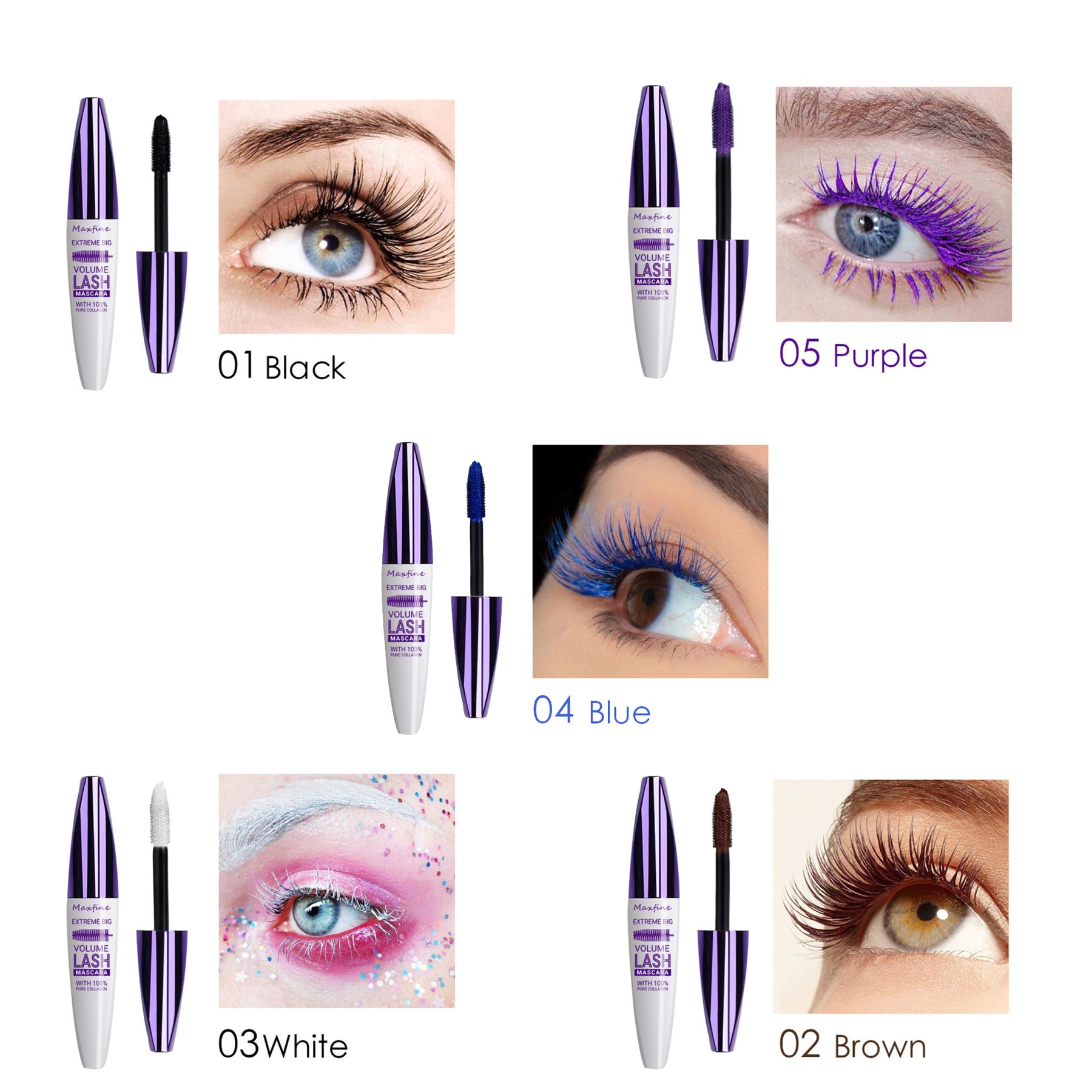 Silk Fiber Mascara Lash Color Mascara Waterproof Rimel 3D Mascara Eyelash Extension Thick Lengthening Eye Lashes