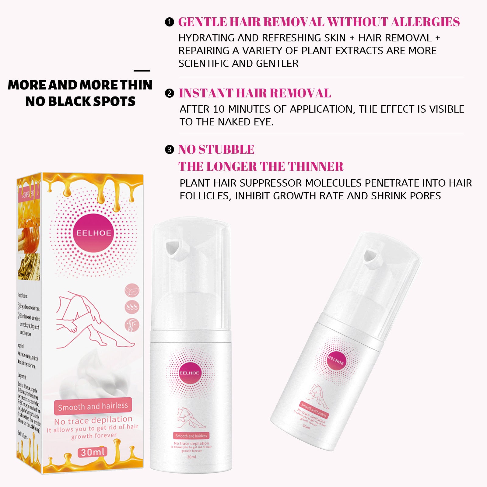 Honey Mousse Hair Removal Spray