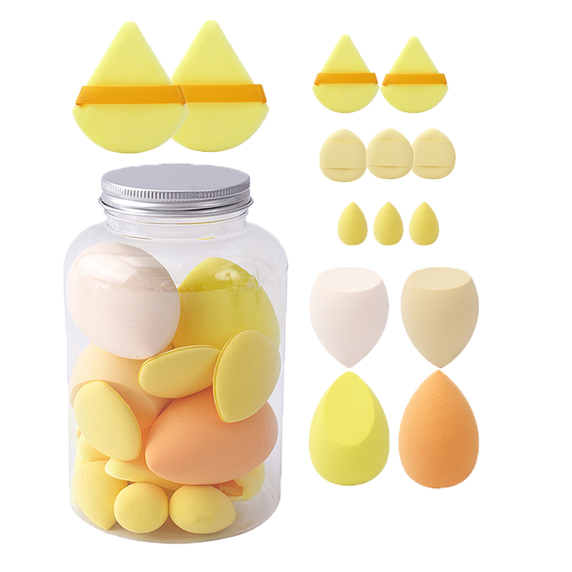 14pcs Makeup Sponge Set Blender Makeup Tools Beauty Cosmetics Puff Face Foundation Blending For Liquid Cream And Powder