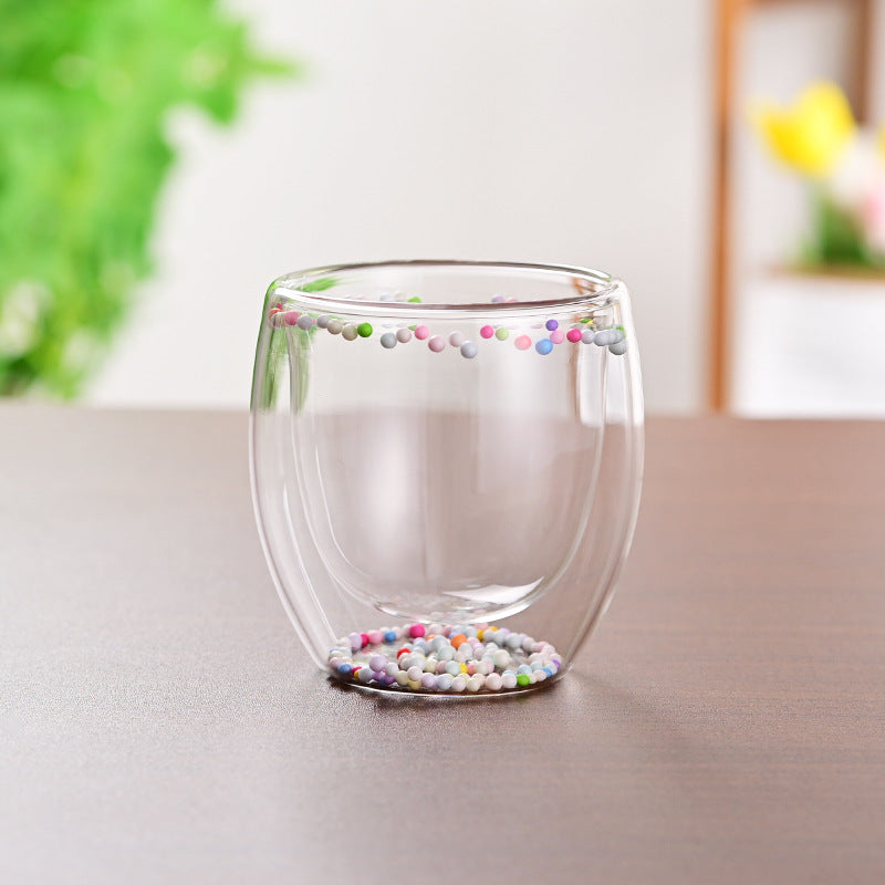 Floral Fusion: Double Wall Glass Cups