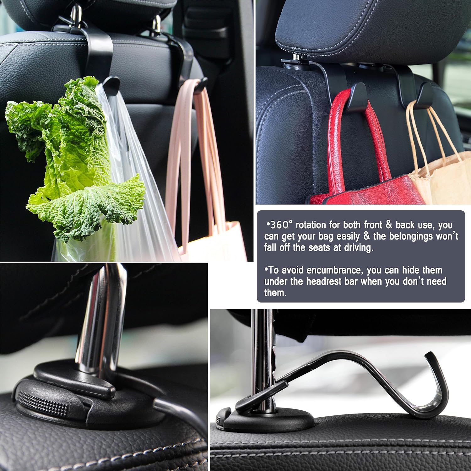 Car Seat Hook Hanger Universal Vehicle Storage Organizer