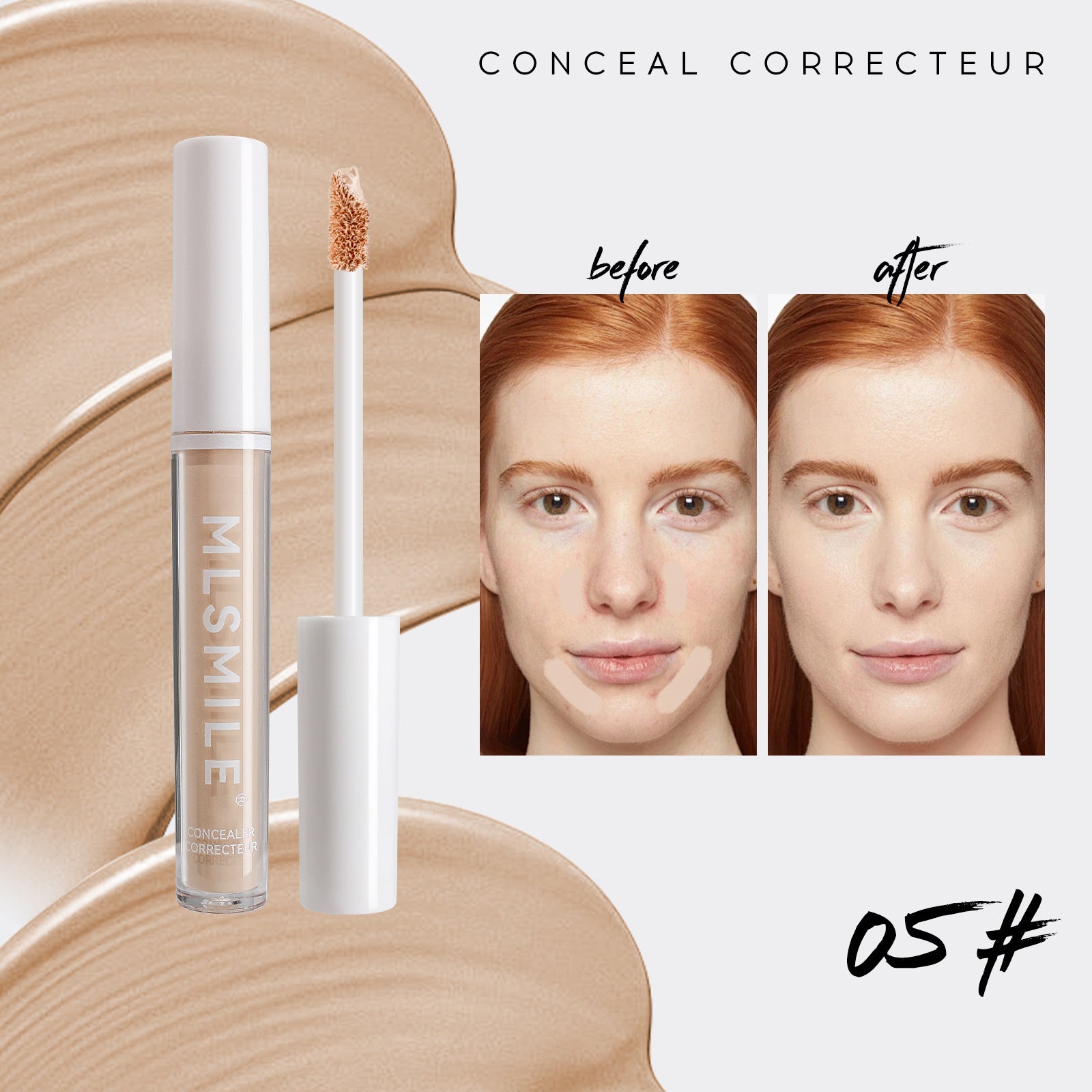 Wholesale Mlsmile 7 Color Concealer Facial Covering Black Circles Pockmarks Brightening Concealer