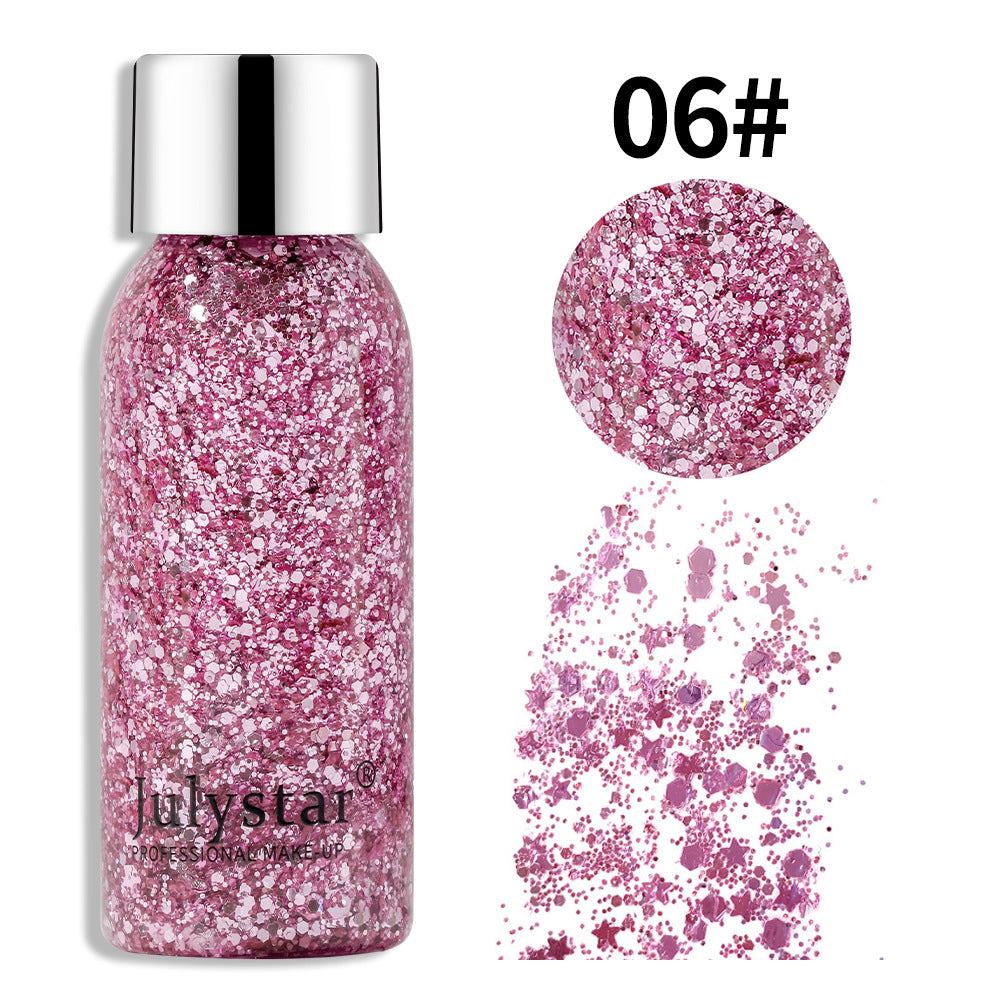 Liquid Eye Shadow Eye Glitter Body Face Glitter Gel Waterproof Long Lasting Art Flash Heart Loose Sequins Cream Festival