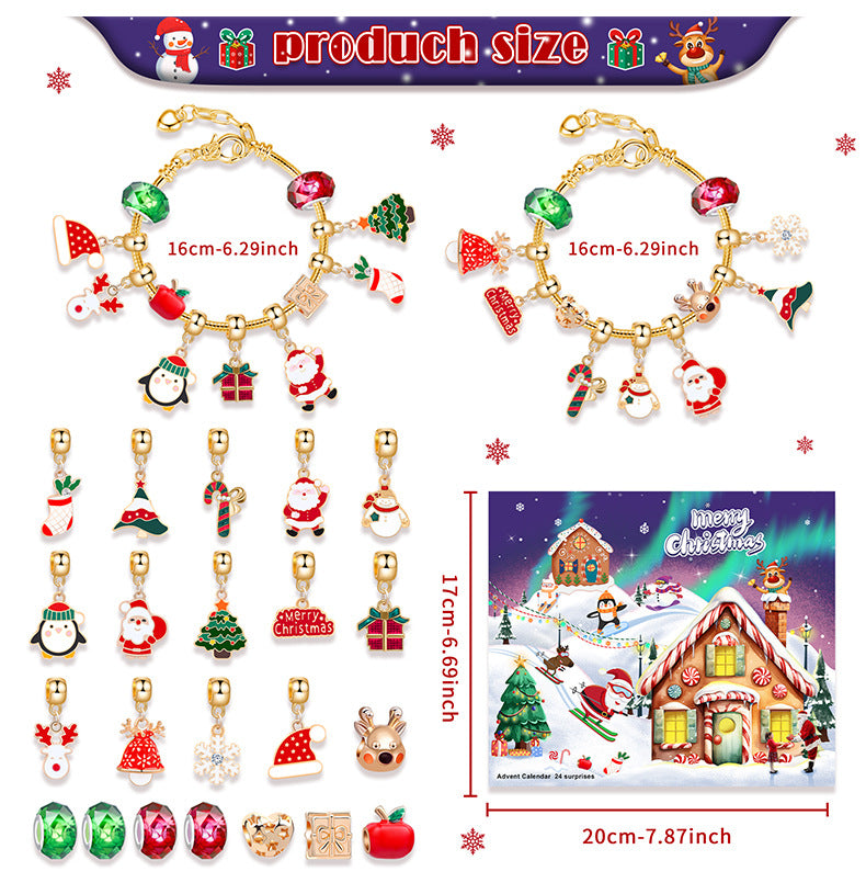 🎅🎄24-Pocket Christmas Puzzle DIY Jewelery Gift Set