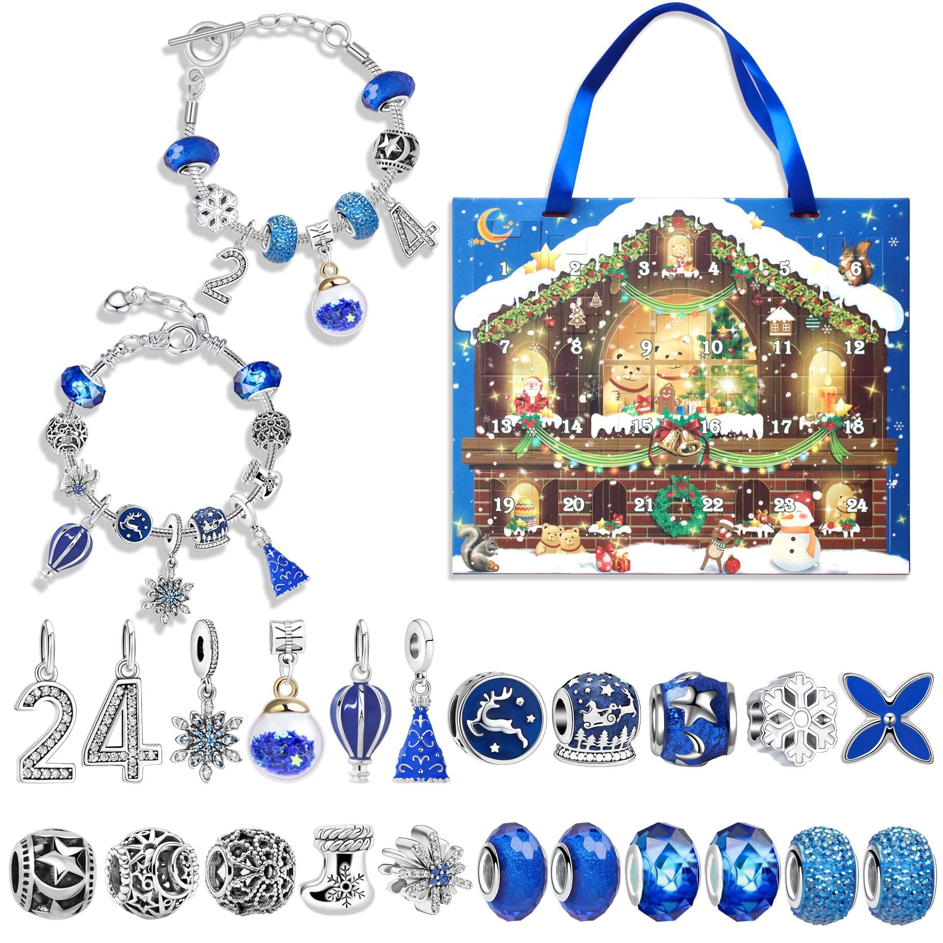 🎅🎄24-Pocket Christmas Puzzle DIY Jewelery Gift Set