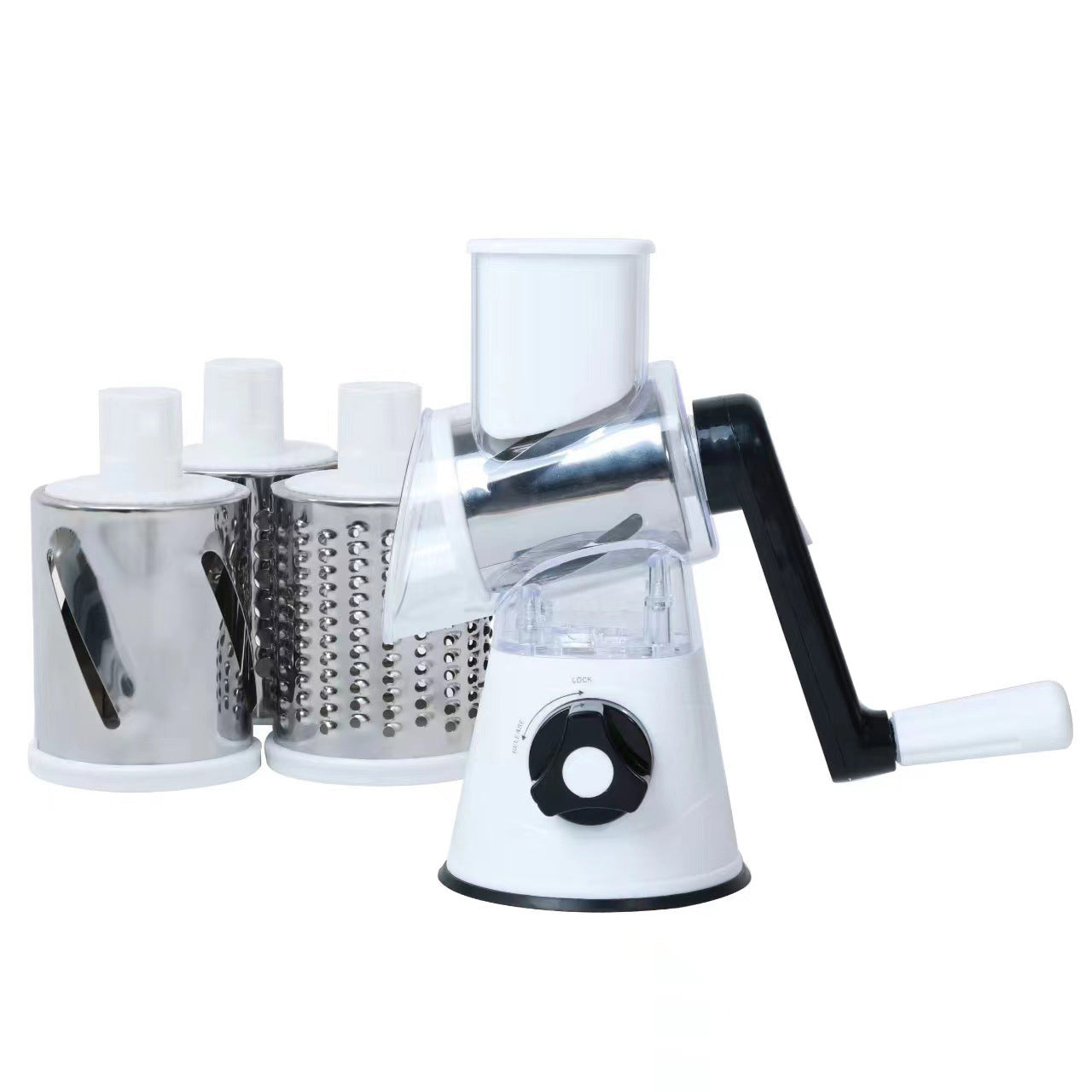 3 In 1 Rotary Cheese Grater Vegetable Slicer