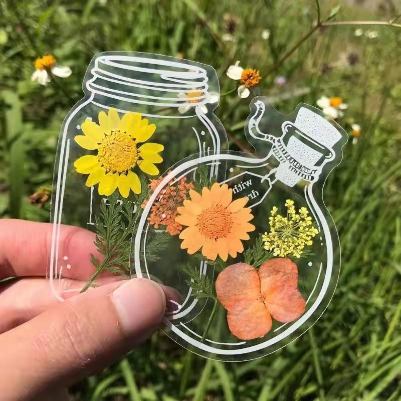 20PCS Transparent DIY Dried Flower Bookmarks