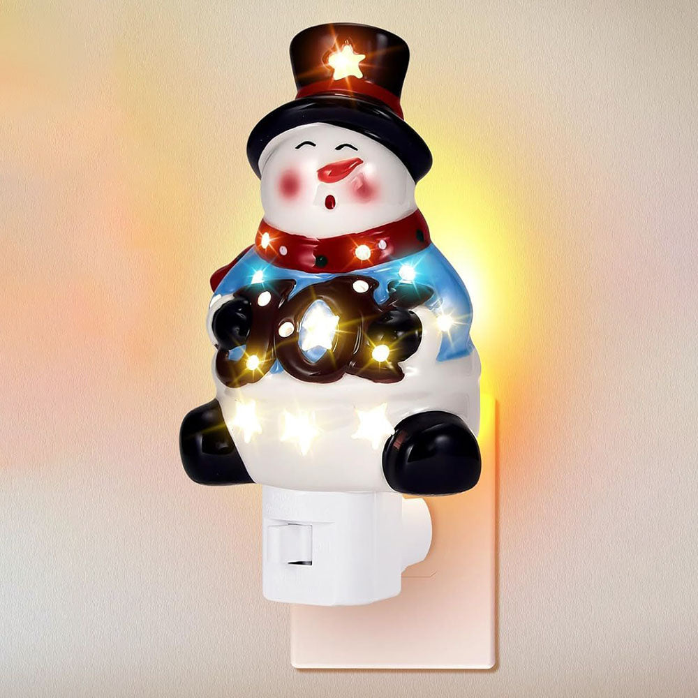 🎅⛄Ceramic Santa And Snowman LED Night Light