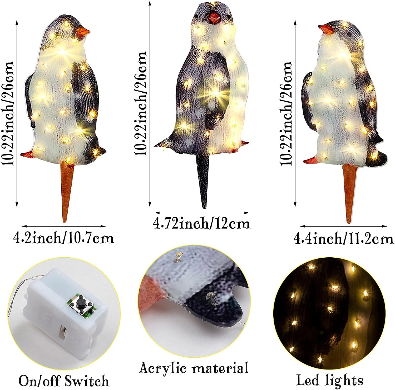 🎅3PCS Christmas Garden Penguin Light