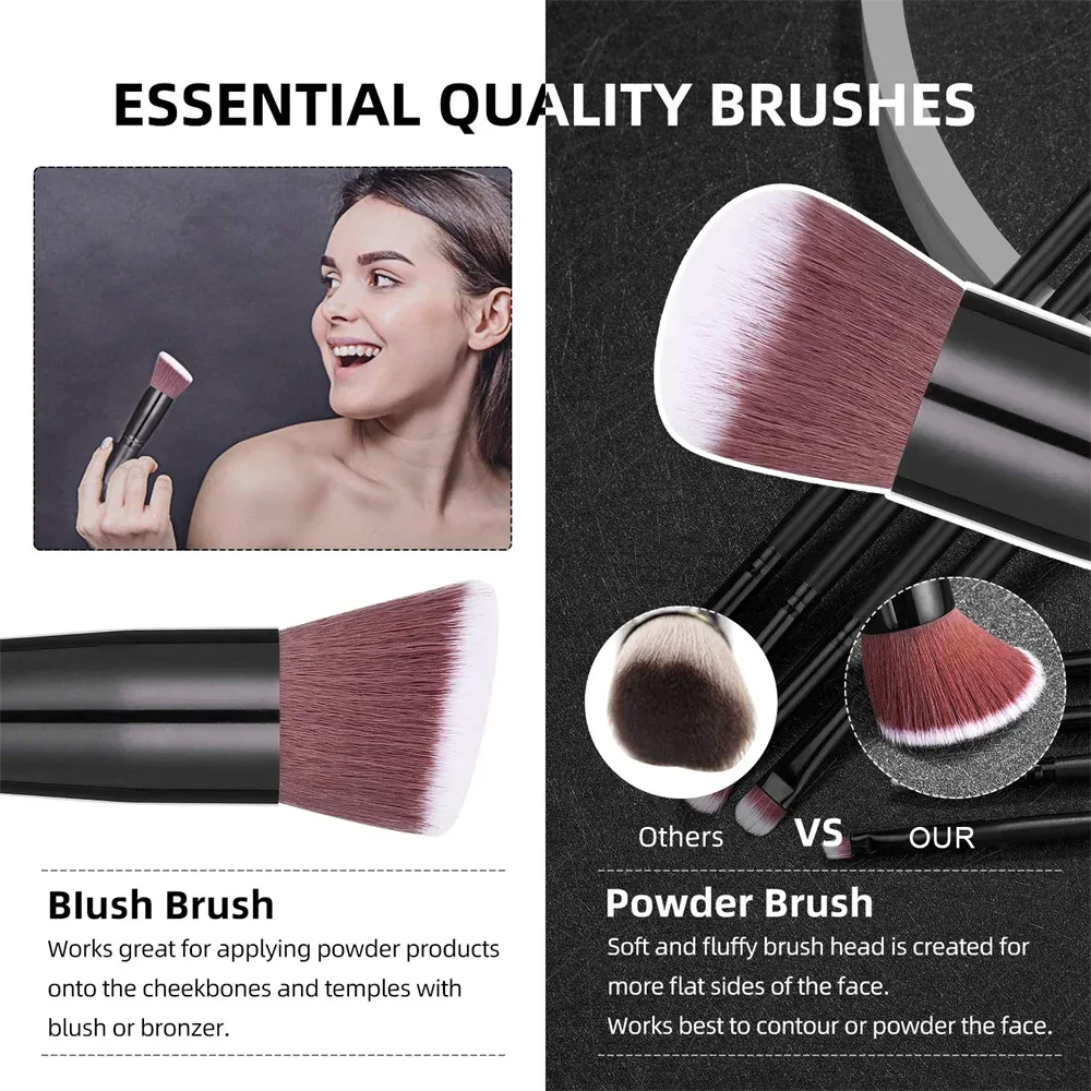 14PCS Professional Makeup Brushes Set Premium Makeup Kit Synthetic Hair Foundation Power Eyeshadows Blending Beauty Tool