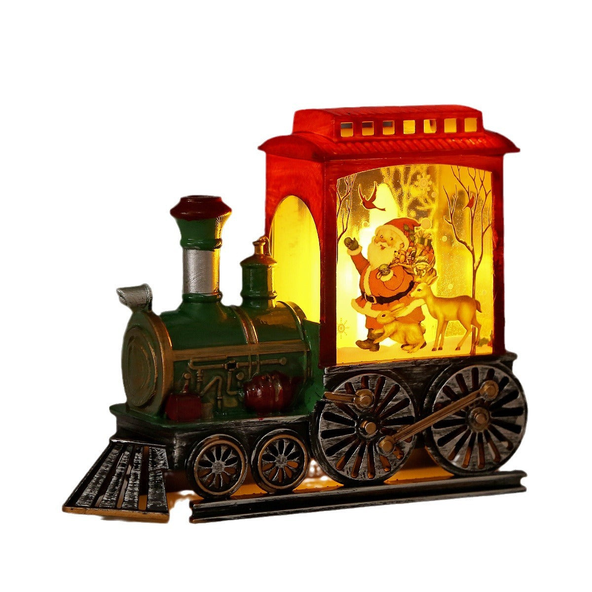 Christmas Snow Globe Lantern Train