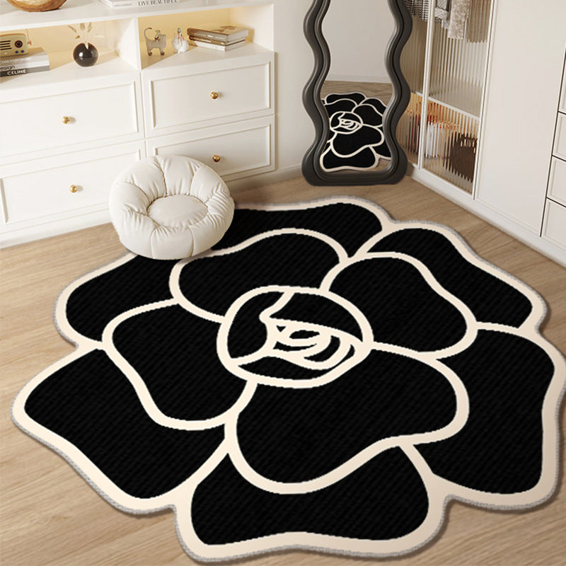 Flower Shaped Area Rug,Bathroom Rugs Round Bath Mat, Washable Rug For Bedroom Living Room Rugs