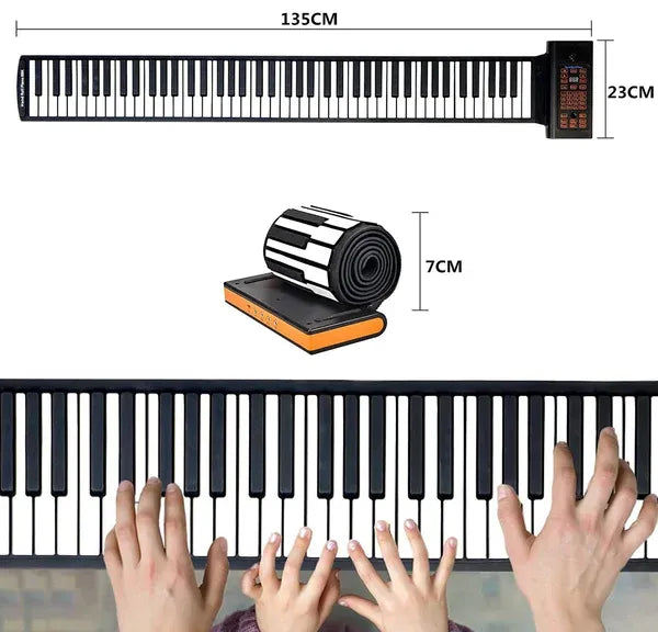 🎹Portable 49 Keys Flexible Roll Up Piano