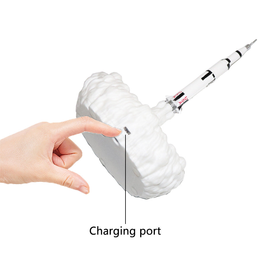 3D Print Rocket Lamp, Space Shuttle Lamp Rechargeable Night Light USB Charging Decoration Lamp