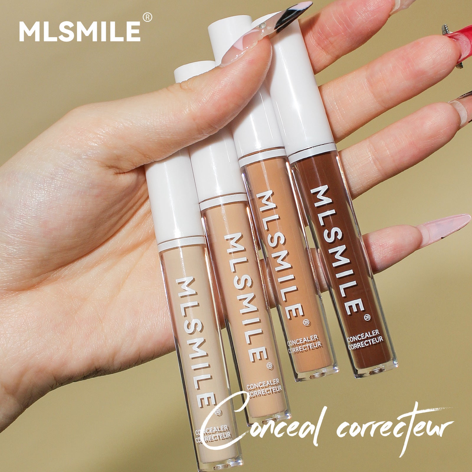 Wholesale Mlsmile 7 Color Concealer Facial Covering Black Circles Pockmarks Brightening Concealer