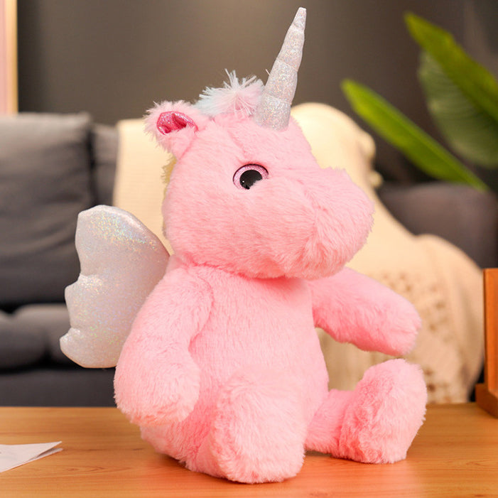 LED Glowing Stuffed Rainbow Unicorn Light Up Plush Toys With Night Lights