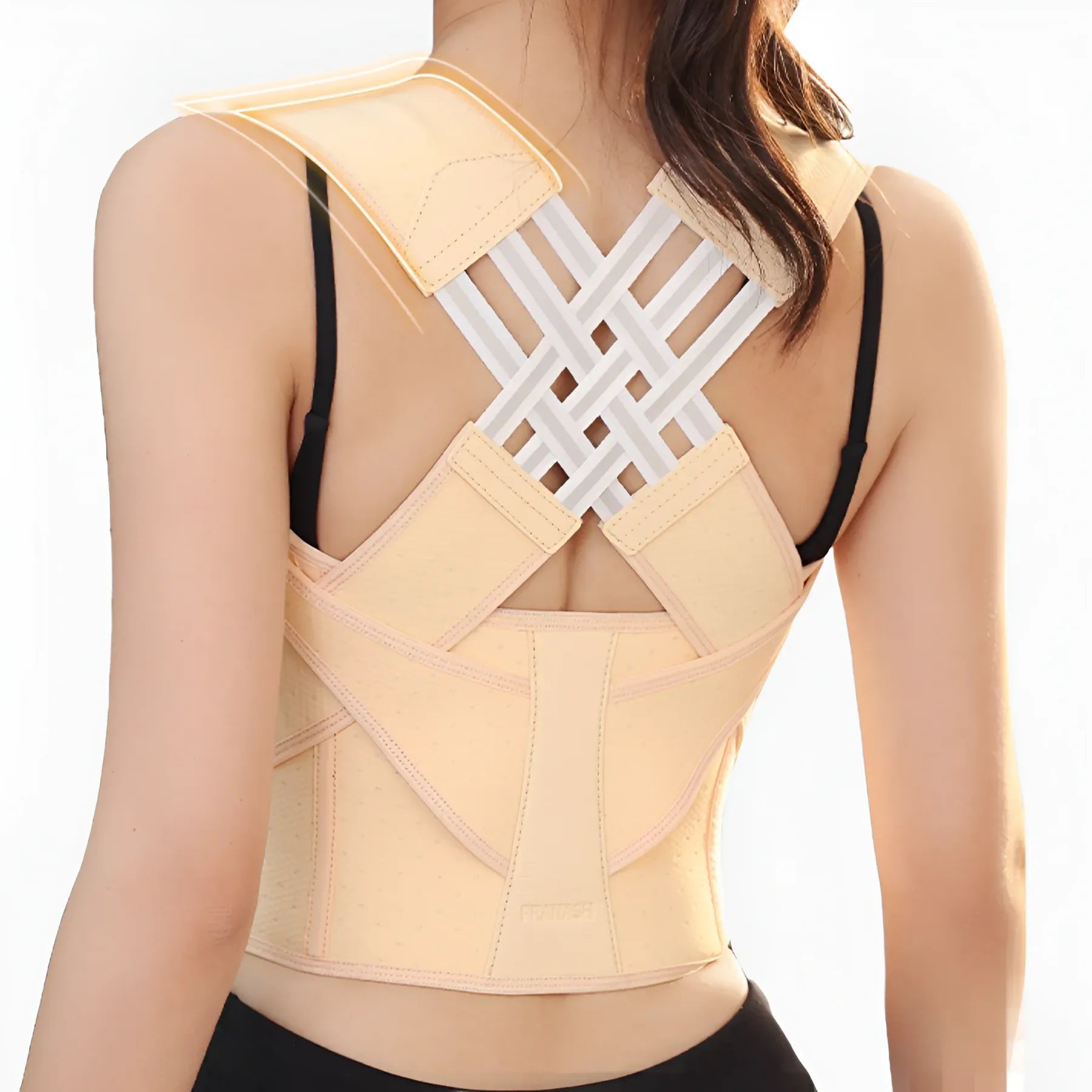 Posture Corrector-Back Brace Providing Pain Relief From Lumbar, Neck, Shoulder, And Clavicle