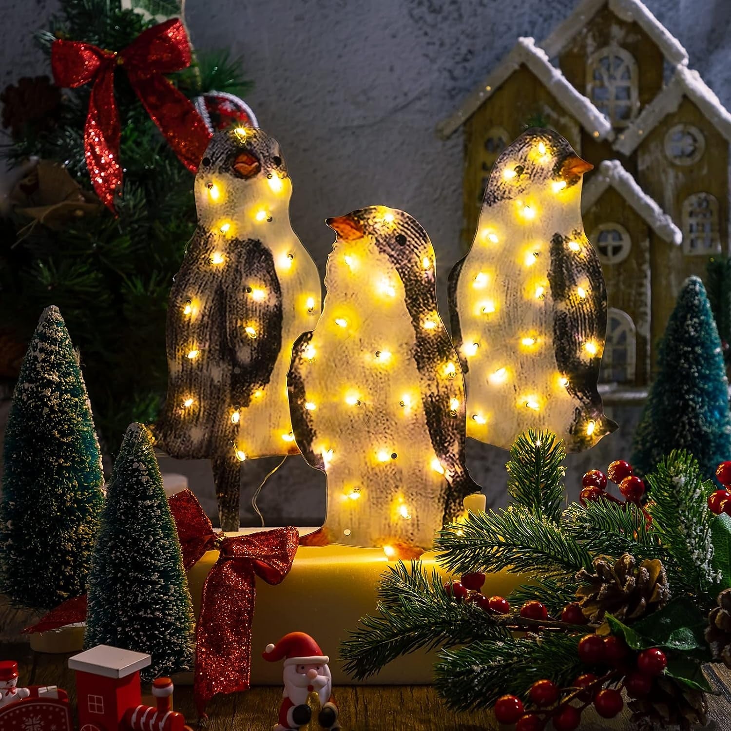 🎅3PCS Christmas Garden Penguin Light