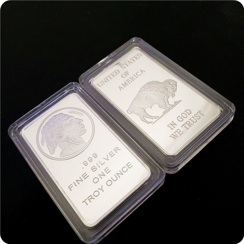 American Liberty 1OZ Value In God We Trust Fine Silver Bullion Bar US Union Souvenir Coin Gifts