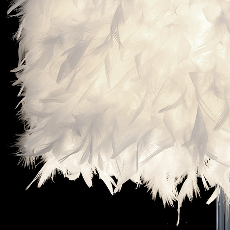 Heart Wing Crystal Feather Table Lamp