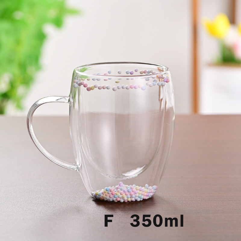 Floral Fusion: Double Wall Glass Cups