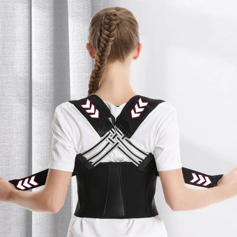 Posture Corrector-Back Brace Providing Pain Relief From Lumbar, Neck, Shoulder, And Clavicle