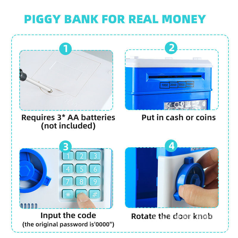 💴ATM Cash Coin Banks Money Saving Box With Password