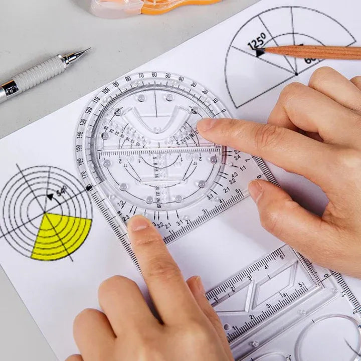 📐📏Multifunctional Student Math Ruler