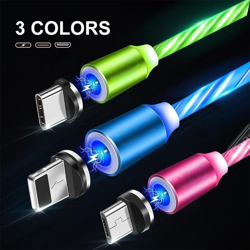 LED Magnetic 3 In 1 USB Charging Cable