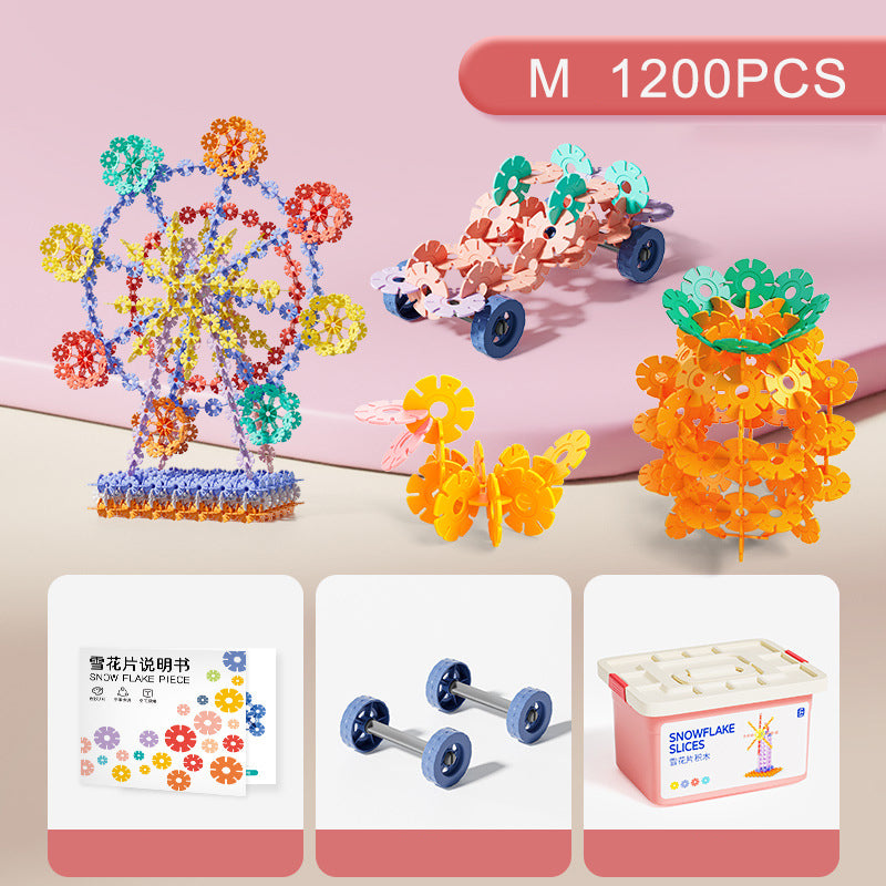 Building Chip Interlocking Disc Construction Blocks Snowflake Blocks