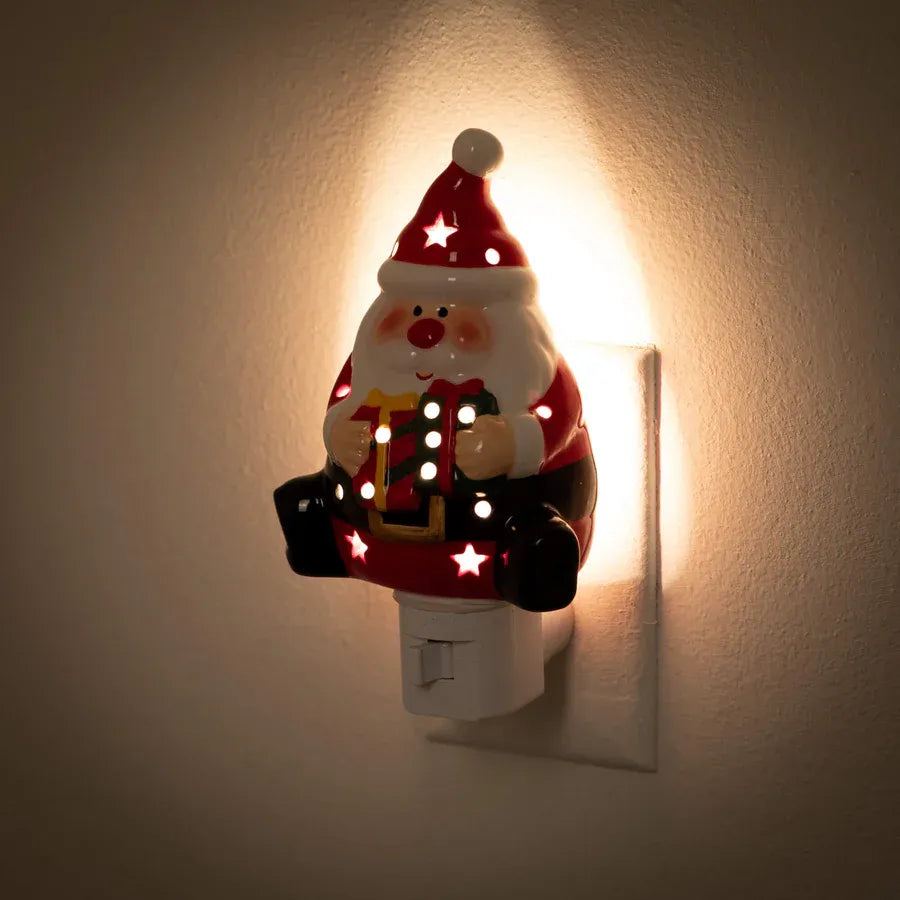 🎅⛄Ceramic Santa And Snowman LED Night Light