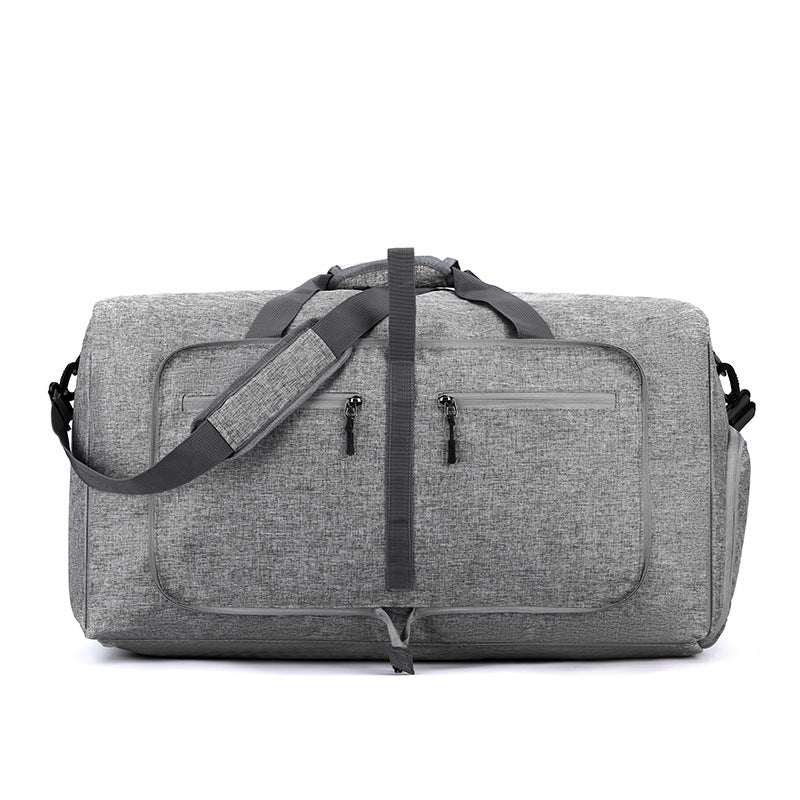 65L Foldable Travel Duffel Bag With Shoes Compartment