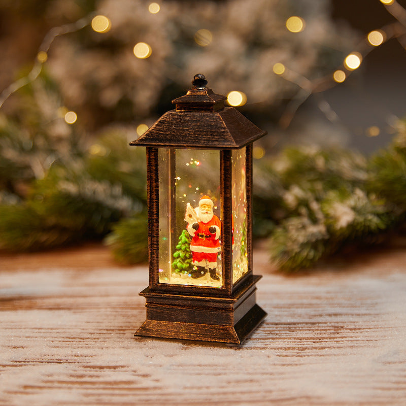 Christmas Lanterns, Water Filled Telephone Booth Lamp, Wind Lamp, Christmas Decorations, Christmas Lighted Water Lantern