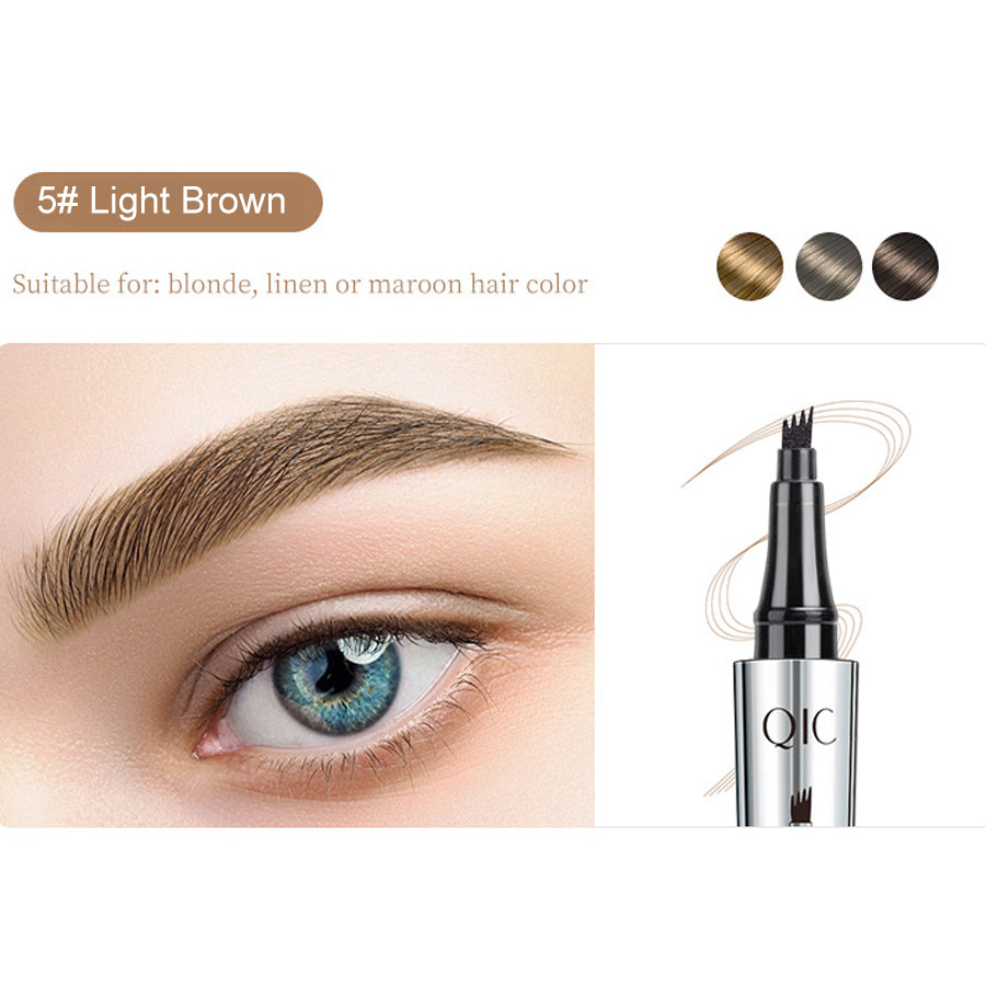 3D Waterproof Microblading Eyebrow Pen 4 Fork Tip Tattoo Pencil(FREE GIFTS)