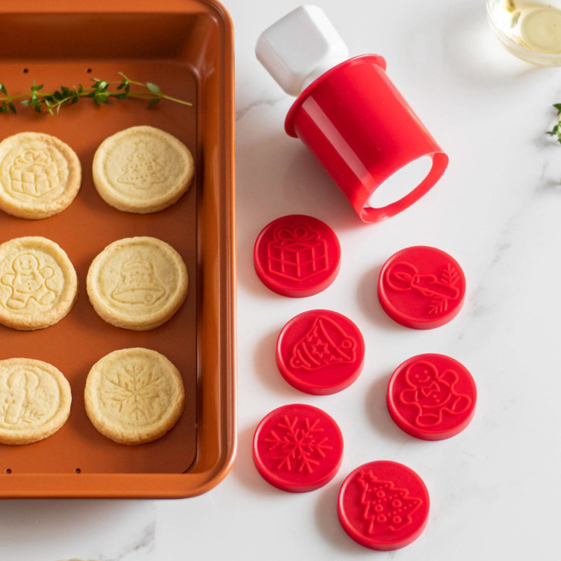 Non-Stick Cookie Stamp & Cutter Set