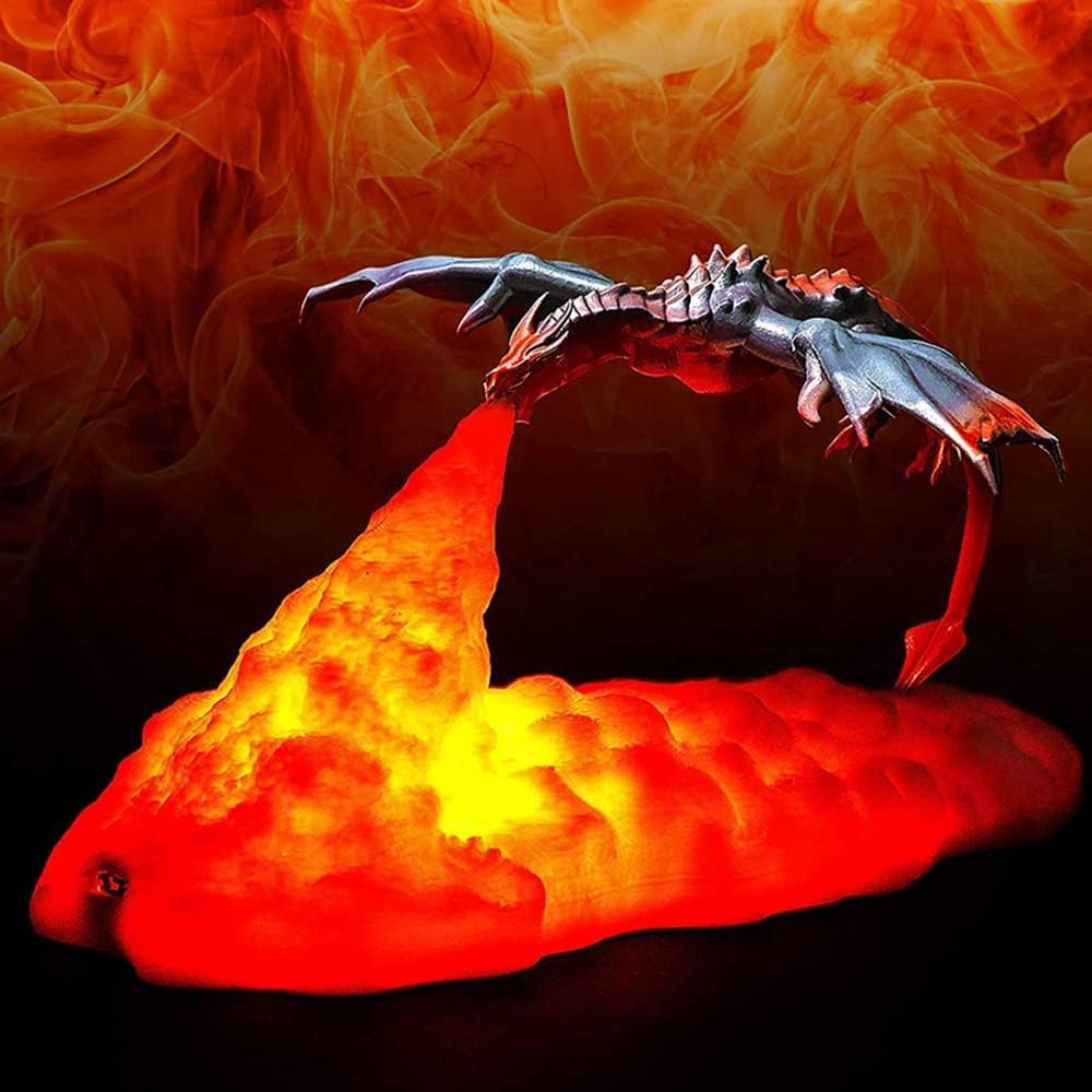 3D Printing Fire Dragon Novel And Exotic Gift Creative Product Decoration Led Night Light