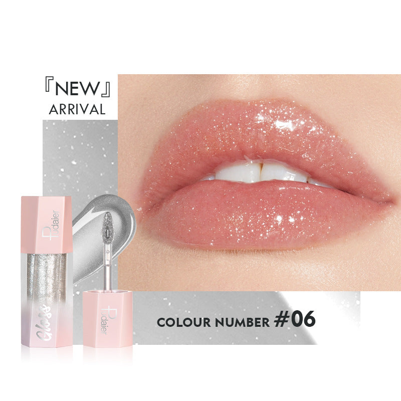 8 Colors Moisturizing Glossy Shimmer Lip Gloss Lightweight Smooth High Pigment Liquid Lipstick Hiding Lip Lines