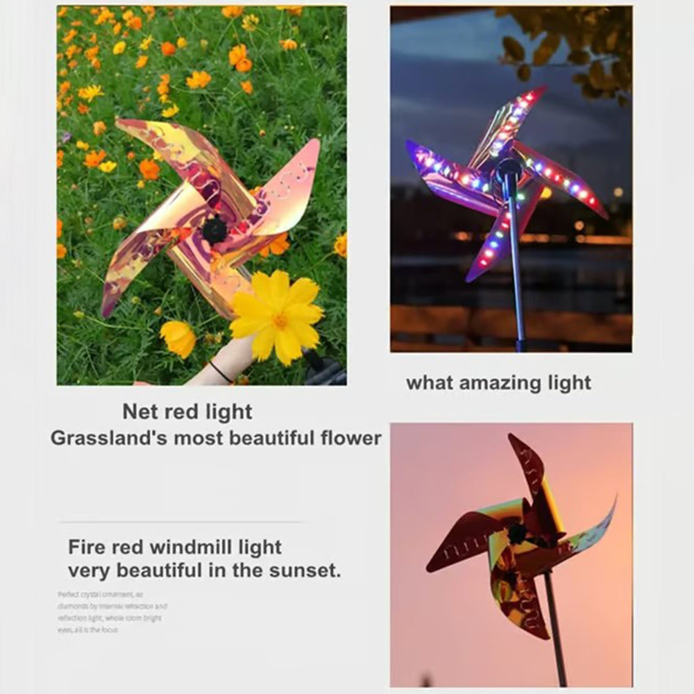 Garden Solar Windmill Light