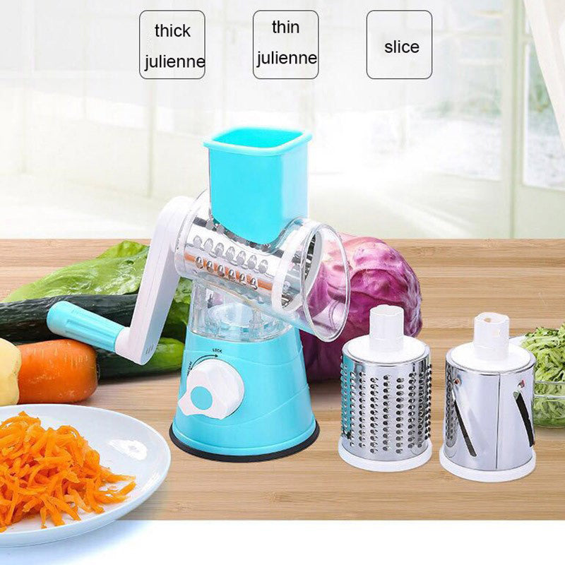 3 In 1 Rotary Cheese Grater Vegetable Slicer