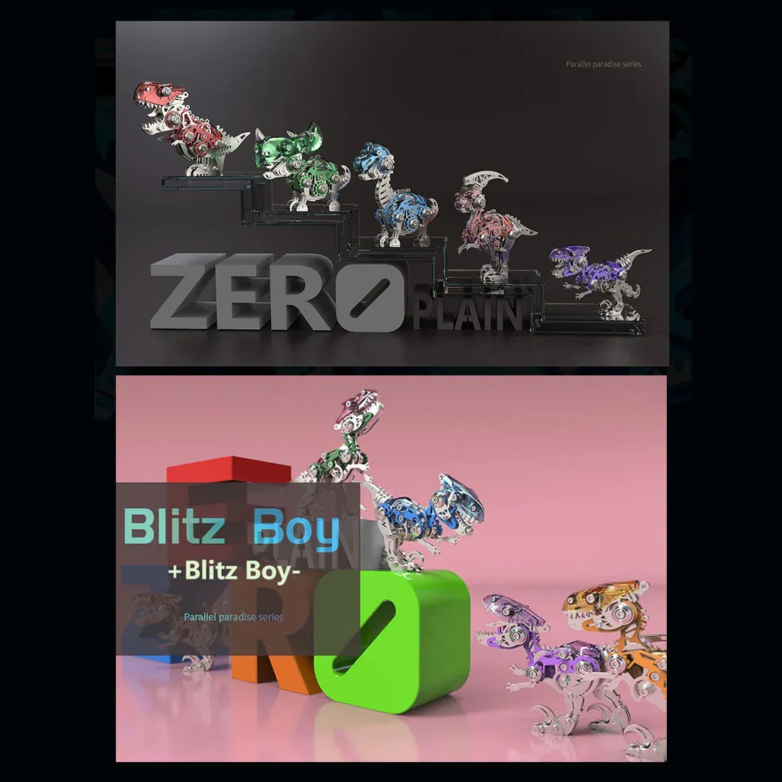 160pcs Mini Dinosaur 3D Metal Model Kit For Kids