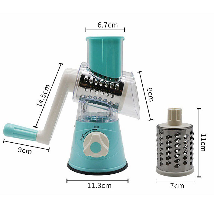 3 In 1 Rotary Cheese Grater Vegetable Slicer