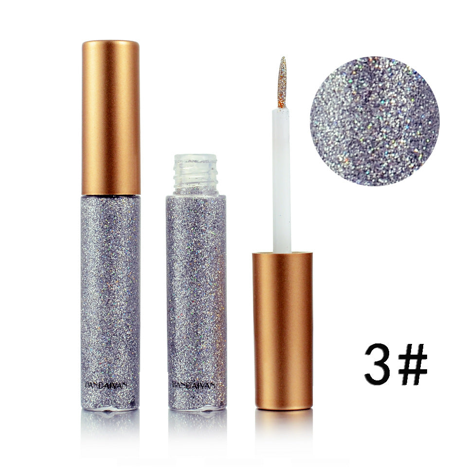 HANDAIYAN 10 Colors Liquid Glitter Eyeliner Set, Metallic Shimmer Glitter Eyeshadow, Long Lasting Waterproof Shimmer Spa