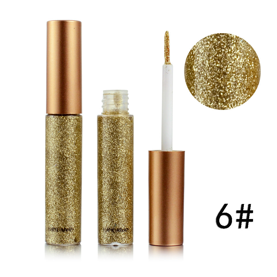 HANDAIYAN 10 Colors Liquid Glitter Eyeliner Set, Metallic Shimmer Glitter Eyeshadow, Long Lasting Waterproof Shimmer Spa