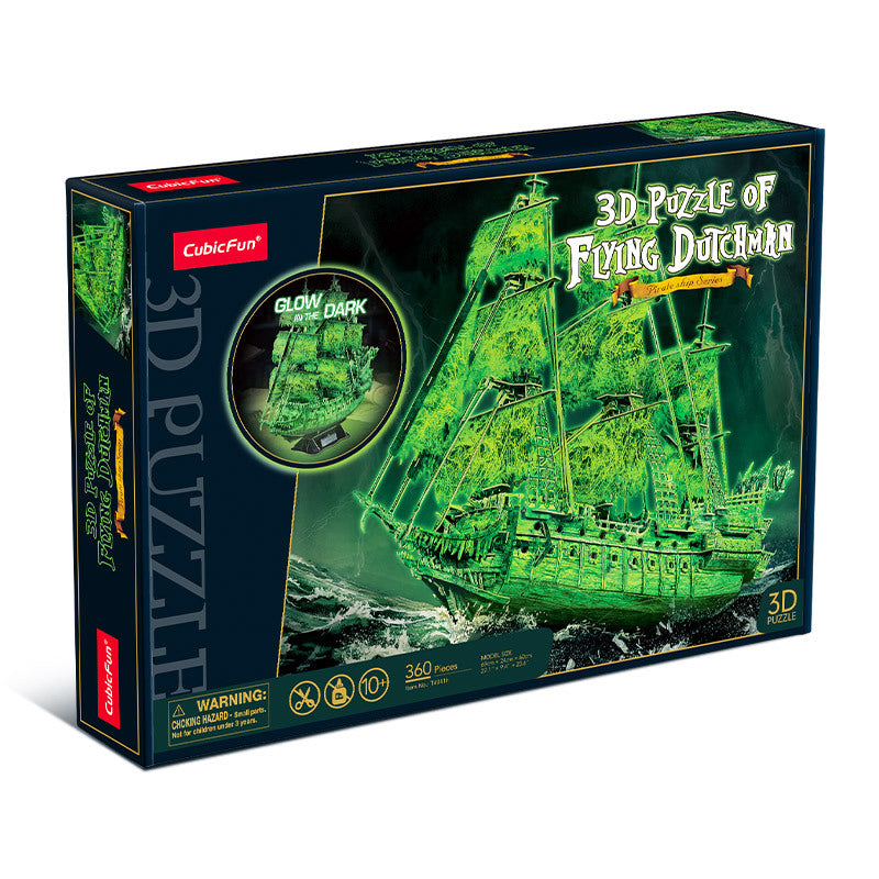 3D Puzzle Flying Dutchman LED And Fluorescence Ver., Craft, No Glue Tools Required