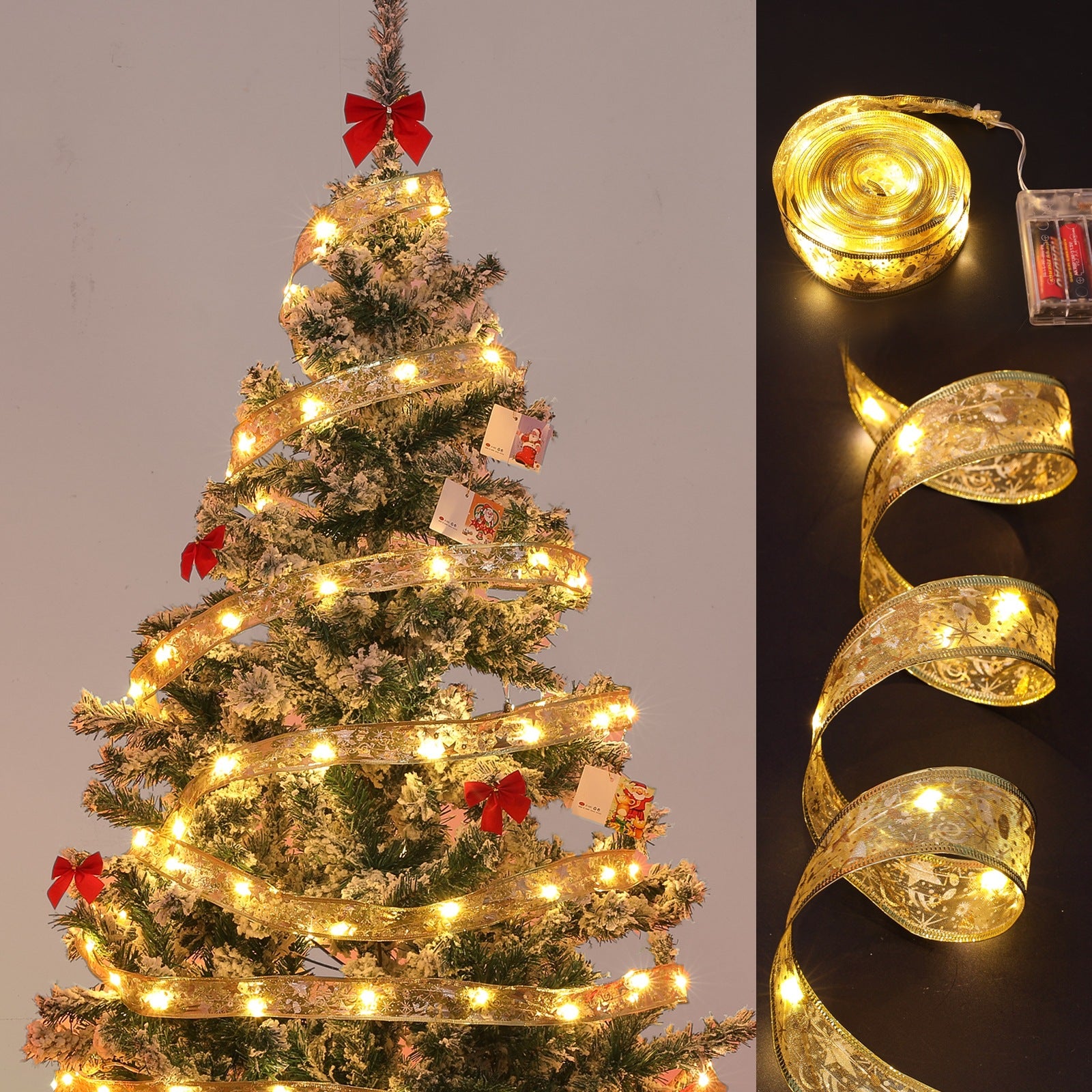 Christmas LED Light Strip Copper Wire Satin Light Strip