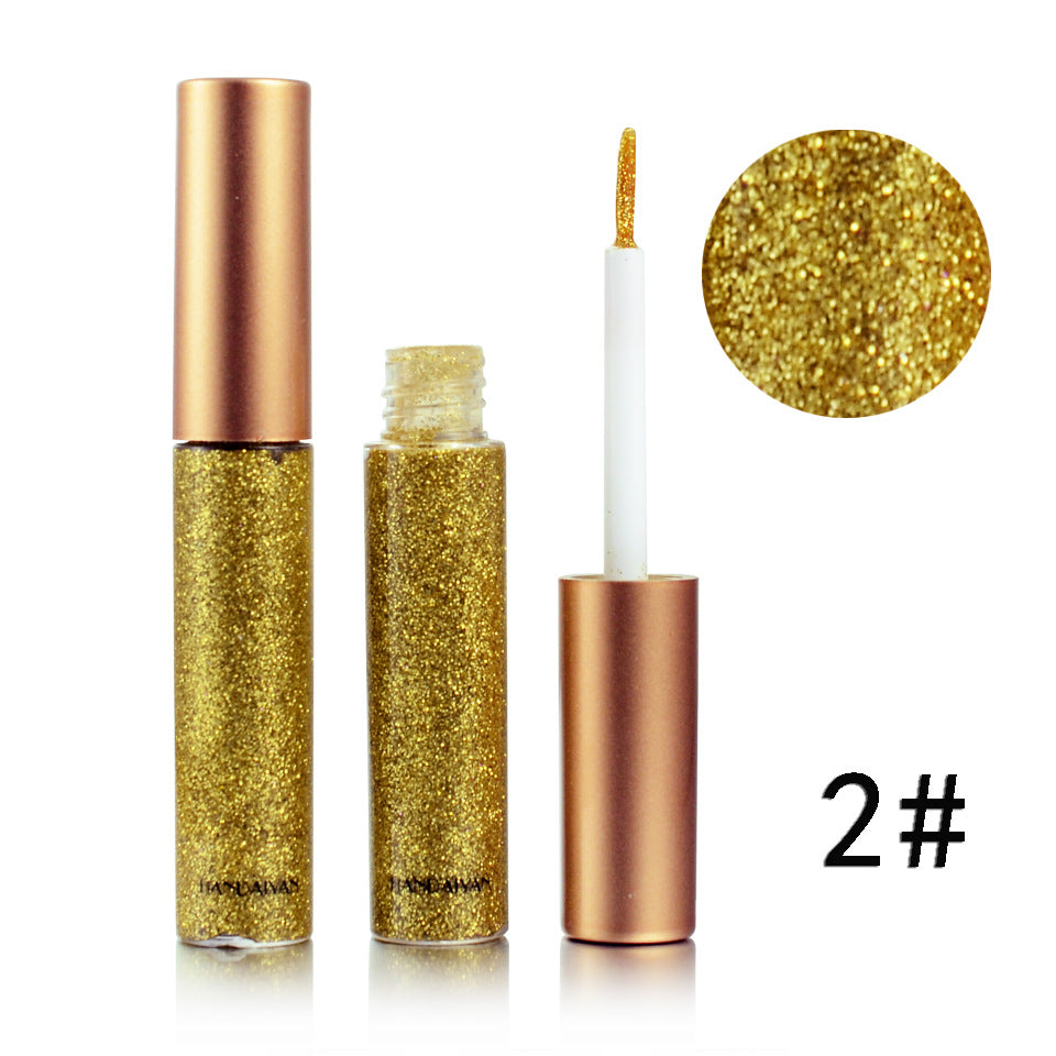 HANDAIYAN 10 Colors Liquid Glitter Eyeliner Set, Metallic Shimmer Glitter Eyeshadow, Long Lasting Waterproof Shimmer Spa