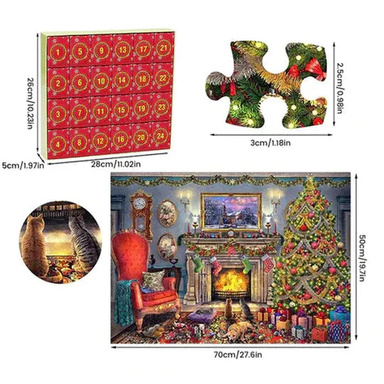 Christmas Advent Calendar Jigsaw Puzzle 1000pcs/1008pcs